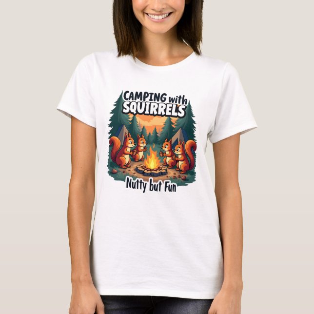 Camping Animal Funny T-shirt (Frente)