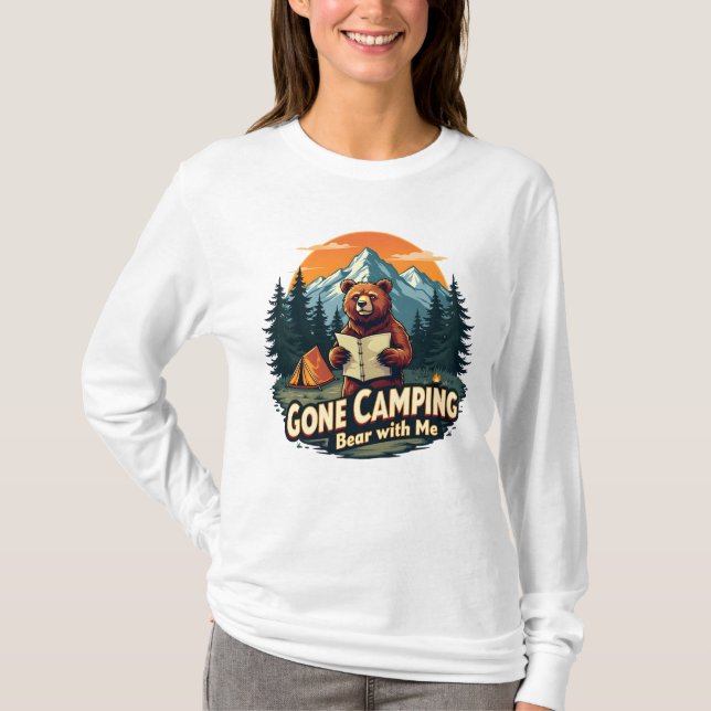 Camping Animal Funny T-shirt (Frente)