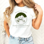 Camping Bachelorette Personalizado T-Shirt<br><div class="desc">Esta é uma camisa de festa de solteira "selvagem na floresta" totalmente editável. Edite TODOS os textos, fontes e todas as cores. Para acessar todas as ferramentas de design, selecione "editar usando a ferramenta design". Se tiver alguma pergunta para mim, por favor, contacte-me a qualquer momento através da mensagem Zazzle...</div>