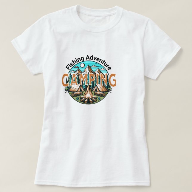 Camping - Camping Adventure Ladies T-Shirt (Frente do Design)
