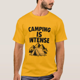 Camping É Intenso Camiseta Masculina Premium