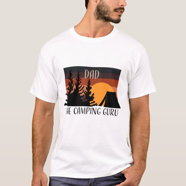 Camping Guru Pai T-shirt | Nature Lover (Frente)