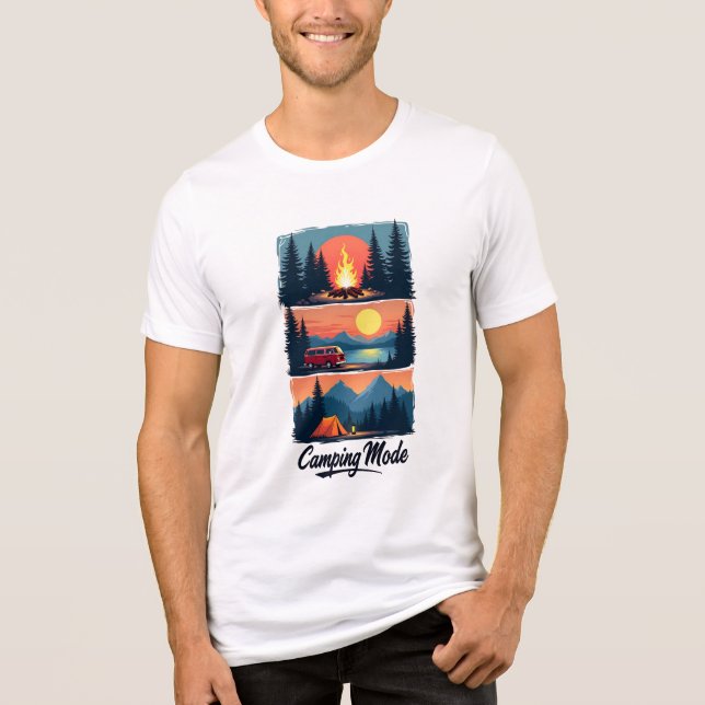 Camping Mode T-Shirt | Aventura na Natureza (Frente)
