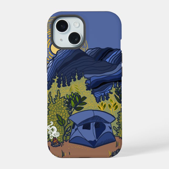 Camping nas Montanhas  Case-Mate capa de iPhone (Verso)