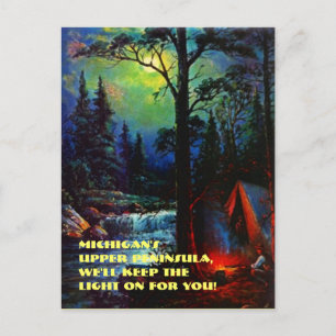 CAMPING NO CARTÃO POSTAL SUPERIOR DE PENINSULA MI 