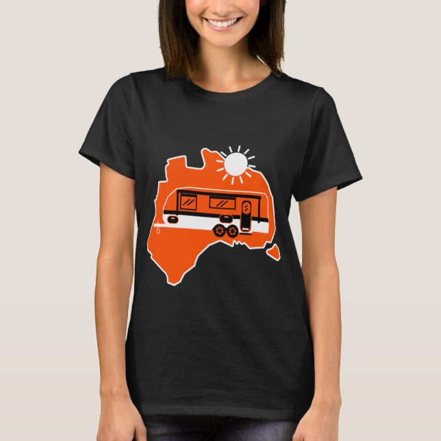 Camping T-Shirt da Caravana Australiana (Frente)