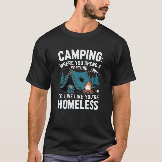 Camping t-shirt design (Frente)