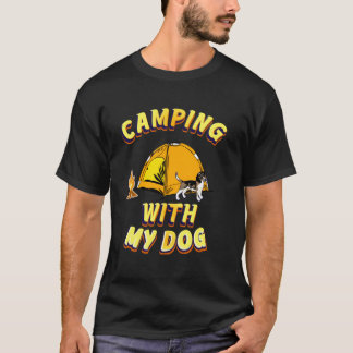 Camping With My Dog" T-Shirt - Adventure Aguarda