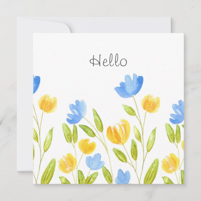 Campo de Flores Amarelas Azuis (Frente)