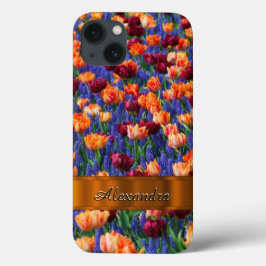 Campo de flores de tulipas bonito personalizadas