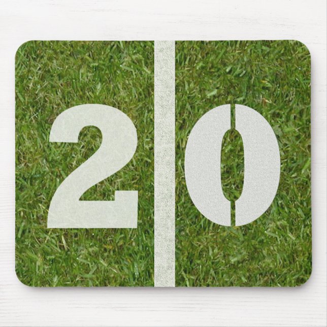 Campo de futebol Mousepad de 20 linhas de jardas (Frente)