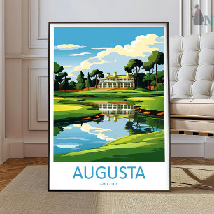 Campo de Golfe Augusta Impressão de Viagem Arte de