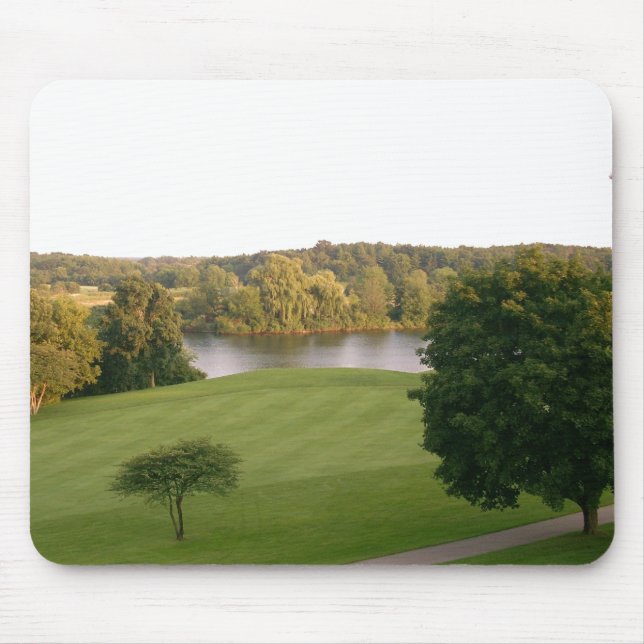 Campo de golfe Mousepad de Genebra do lago (Frente)