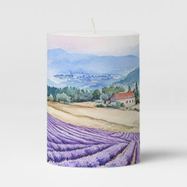 Campo de lavanda aquarela & campo francês
