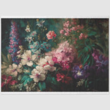 Campo de papel de decoupage e Artesanato das flore