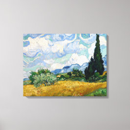 Campo de trigo com Canvas ciprestes