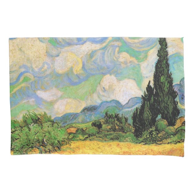 Campo de trigo com ciprestes de Van Gogh em Haute  (Frente)