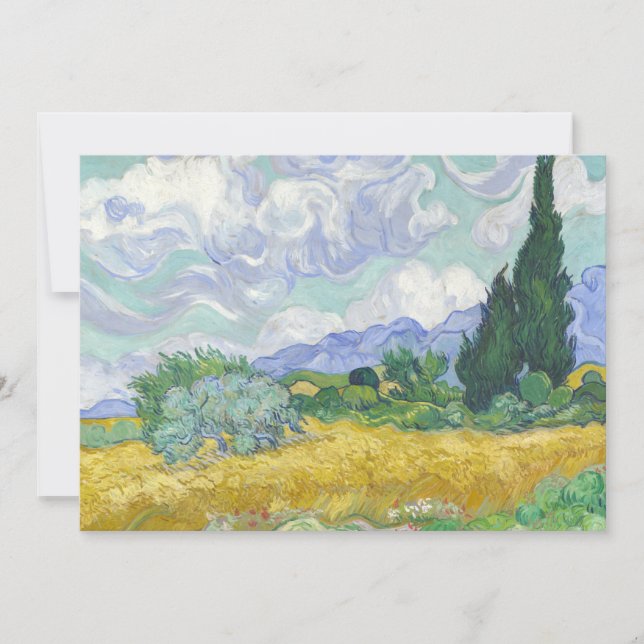 Campo de trigo com ciprestes | Vincent van Gogh (Frente)