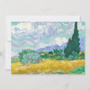 Campo de trigo com ciprestes   Vincent van Gogh
