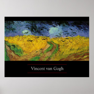 Campo de trigo com corvos por van Gogh Poster Impr