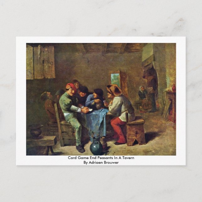 Camponeses Finais Do Jogo De Cartão Em Um Comboio (Frente)