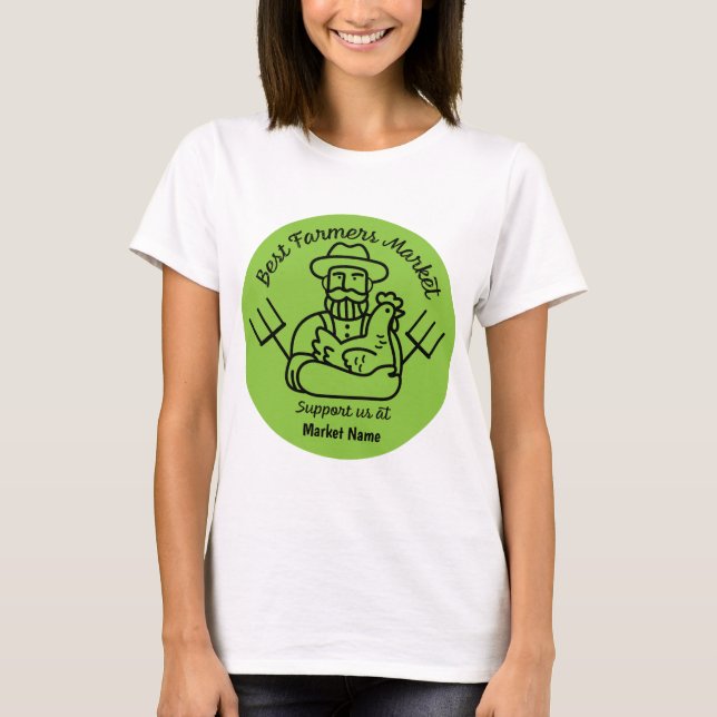 Camponeses locais Mercado T-Shirt (Frente)