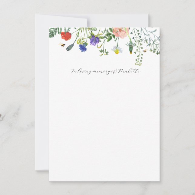 Campos De Flores Selvagens No Cartão De Memória De (Frente)