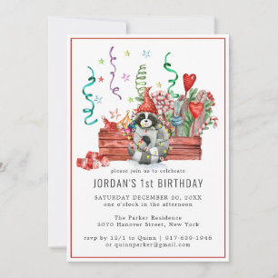 Campos de inverno Convite de festas florestal