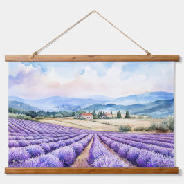 Campos de lavanda lindos aquarelas