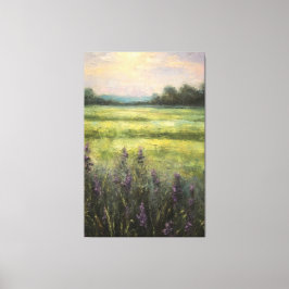 Campos de Lavanda Vintage Pintura a óleo na Canvas