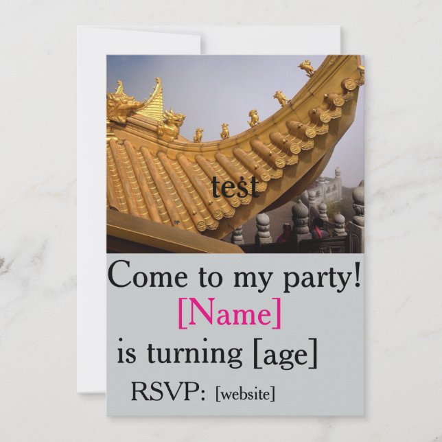 campos de modelo de convite de chacharas (Frente)