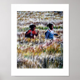 Campos de Poster de pintura Dourada