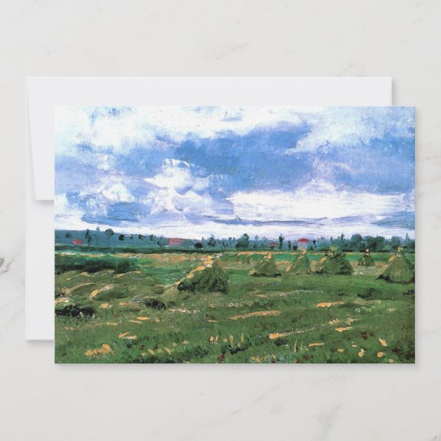 Campos de Trigo com Medas de Feno por Vincent van  (Frente)