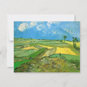Campos de trigo Van Gogh em Auvers sob céu nublado