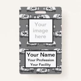 Campos personalizados - Crachá de Cinza