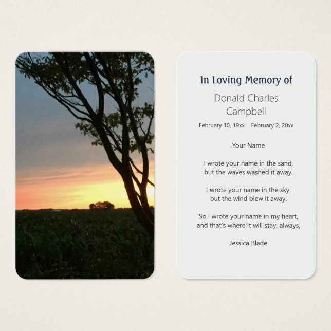 Campos rurais Sunset (Frente & Verso)