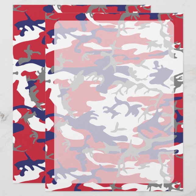 Camuflagem, Azul Branco Vermelho Cinza, Militar, E (Frente/Verso)