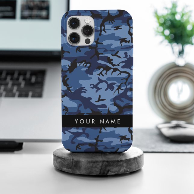 Camuflagem Azul Marinho Personalize seu nome (Criador carregado)