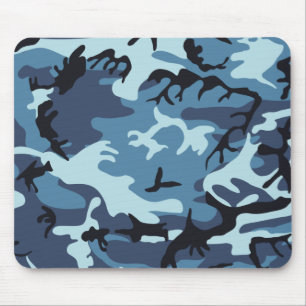 Camuflagem azul Mousepad