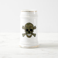 Camuflagem Caneca de cerveja Crânio E Crossbones
