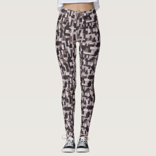 Camuflagem castanha/rosa Leggings femininas