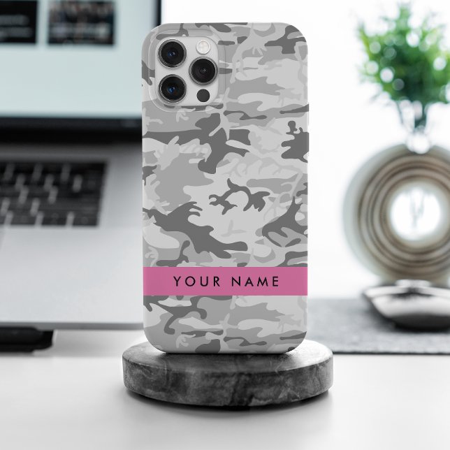 Camuflagem Cinza Neve de Inverno Personalize seu n (Criador carregado)