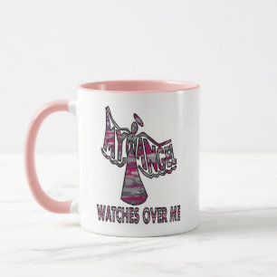 Camuflagem do rosa da caneca do anjo