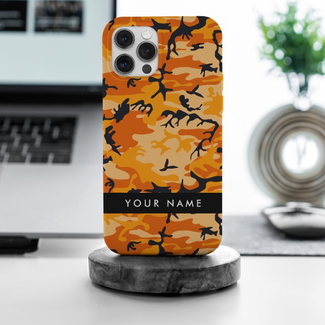 Camuflagem Laranja Personalize seu nome (Criador carregado)
