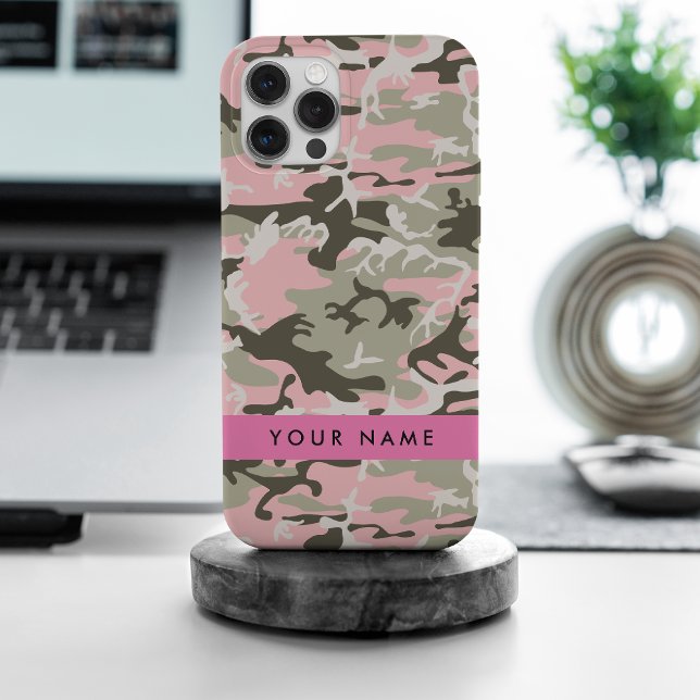Camuflagem rosa e verde Seu nome personaliza (Criador carregado)