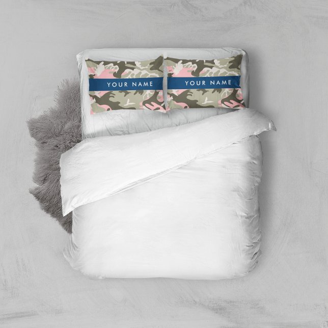 Camuflagem rosa e verde Seu nome personaliza (Criador carregado)