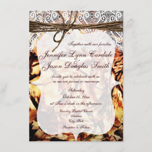Camuflagem Rústica Camo Convites de Casamento