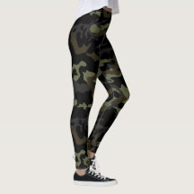Camuflagem surpreendente legging impresso