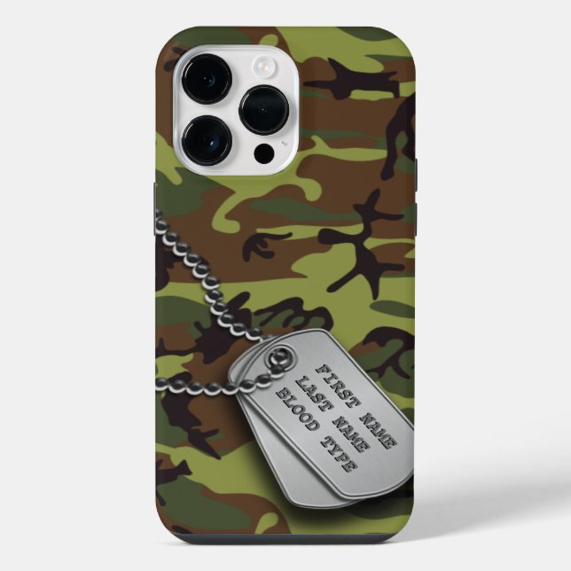 Camuflagem Verde com Placa de Identificação (Verso)