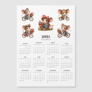 Camundongos Whimsical em Bicicletas 2025 Calendári